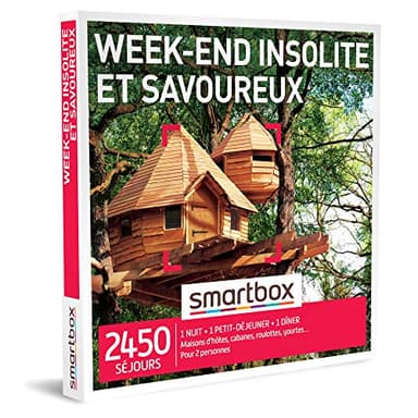 Smartbox - Coffret Cadeau - Insolite - Week-End Savoureux - 1 Nuit avec Petit-déjeuner et dîner pour 2 Personnes