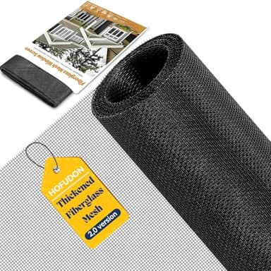 HOFUDON 250x120cm Moustiquaire Fenêtre, moustiquaire fenetre ajustable, Filet Moustiquaire en Fibre De Verre Durable,Moustiquaire Anti-Insectes Pour Porte Fenêtre,Jardin-Noir