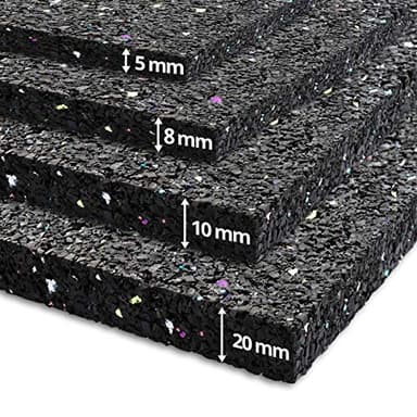 etm - Tapis Anti-Vibration 60x60 cm - Réduire Les Vibrations et Absorber des Chocs - Idéal pour Machine à Laver, sèche-Linge et Machine à café - Tapis Anti-déplacement en Caoutchouc - Épaisseur 5mm