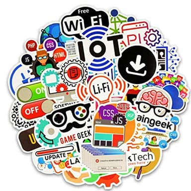 50pcs Pour Ordinateur Portable Autocollants Développeur Langage De Programmation Comprennent Autocollants Pour Les Geeks Java Ingénieurs Hackers Geeks Coders Car Stickers Vinyle